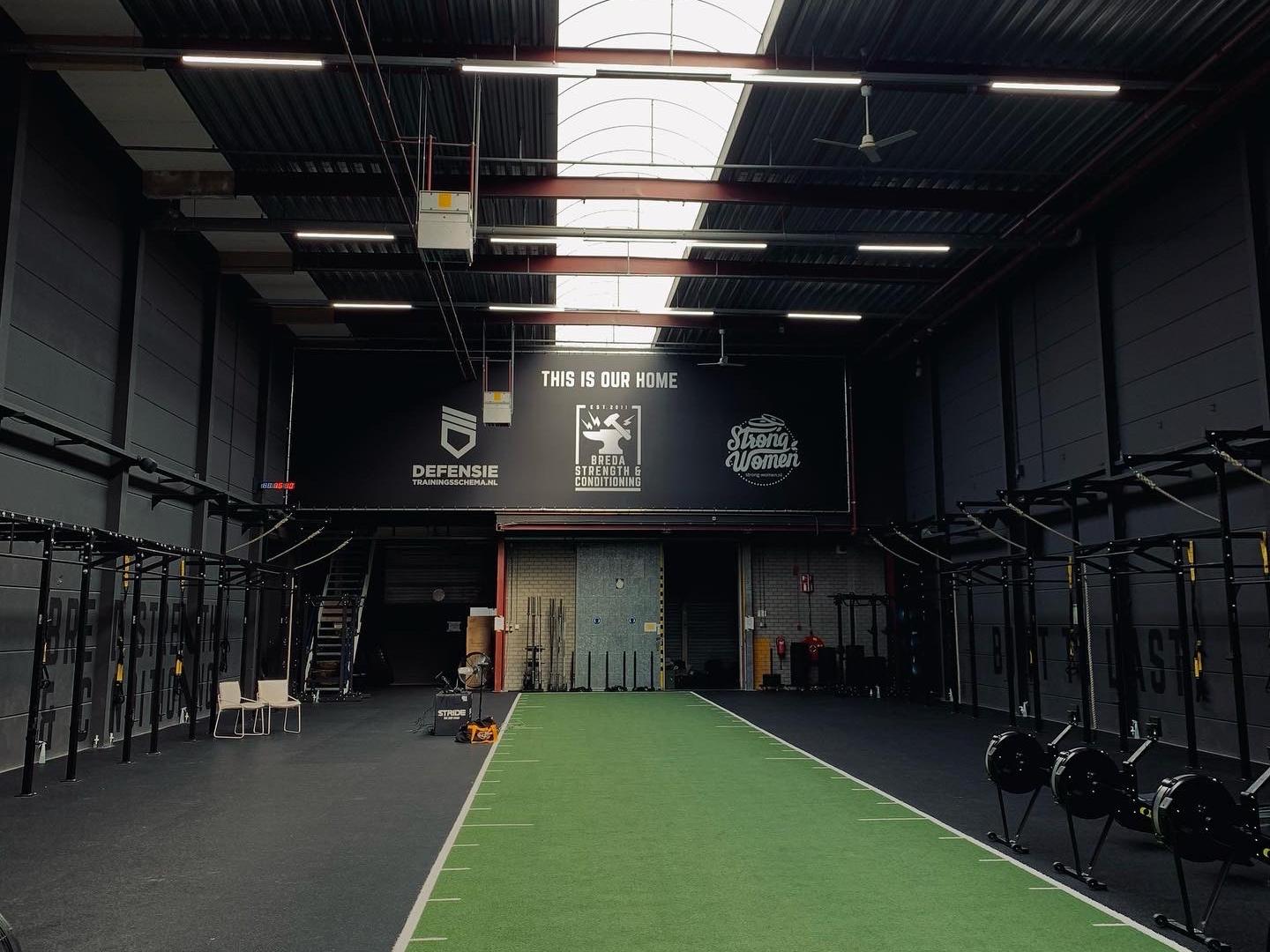 Black interior gym