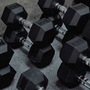 STRIDE Molded Hex Rubber Dumbbell (single; 2kg)