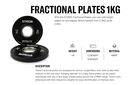 STRIDE Fractional Plate (single; 1kg) - BLACK