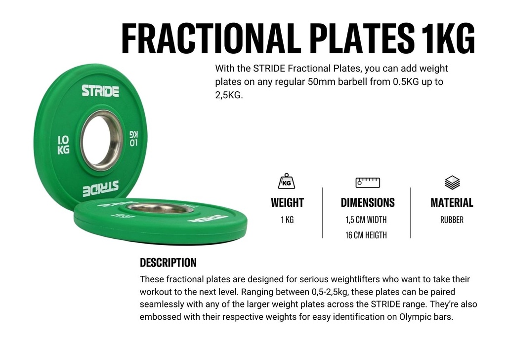 STRIDE Fractional Plate (single; 1kg) - COLOR