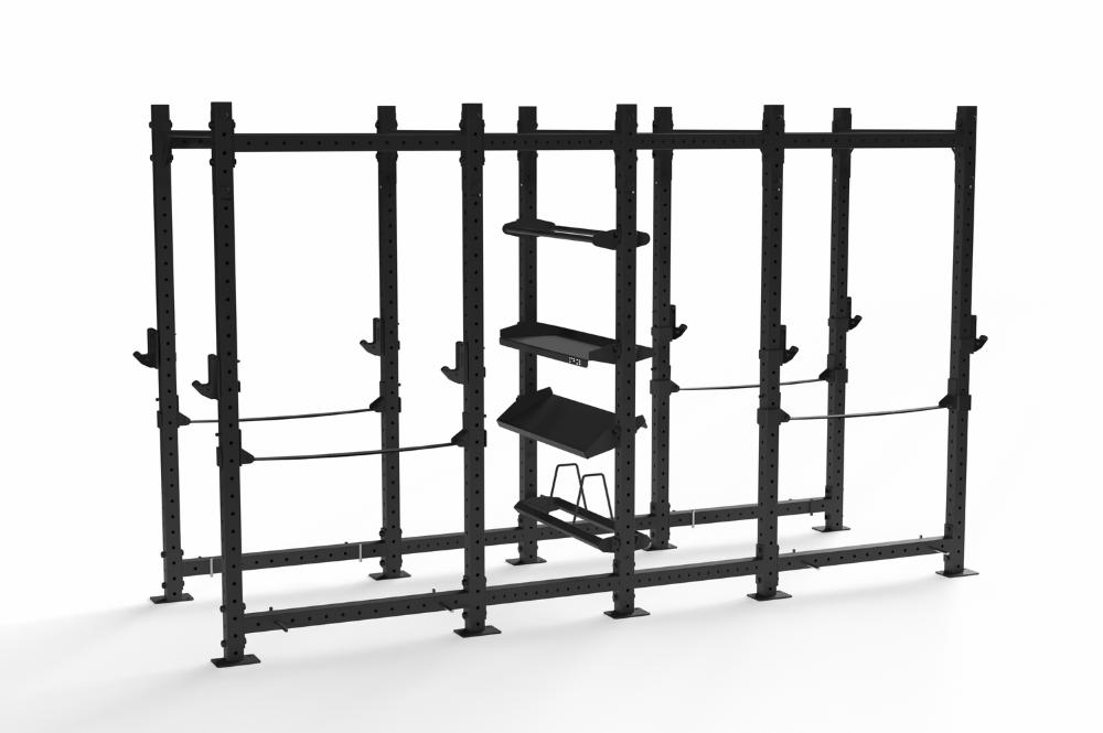 RAPTOR Double Power Rack Extended with shelves