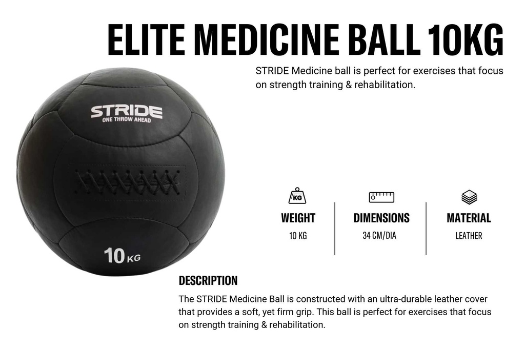 STRIDE Elite Medicine Ball Pro (10kg)