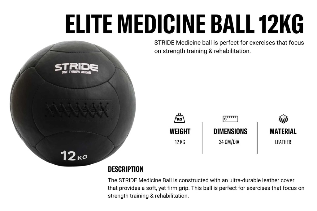 STRIDE Elite Medicine Ball Pro (12kg)