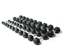 STRIDE Hex Rubber Dumbbell (pair; 2,5kg)