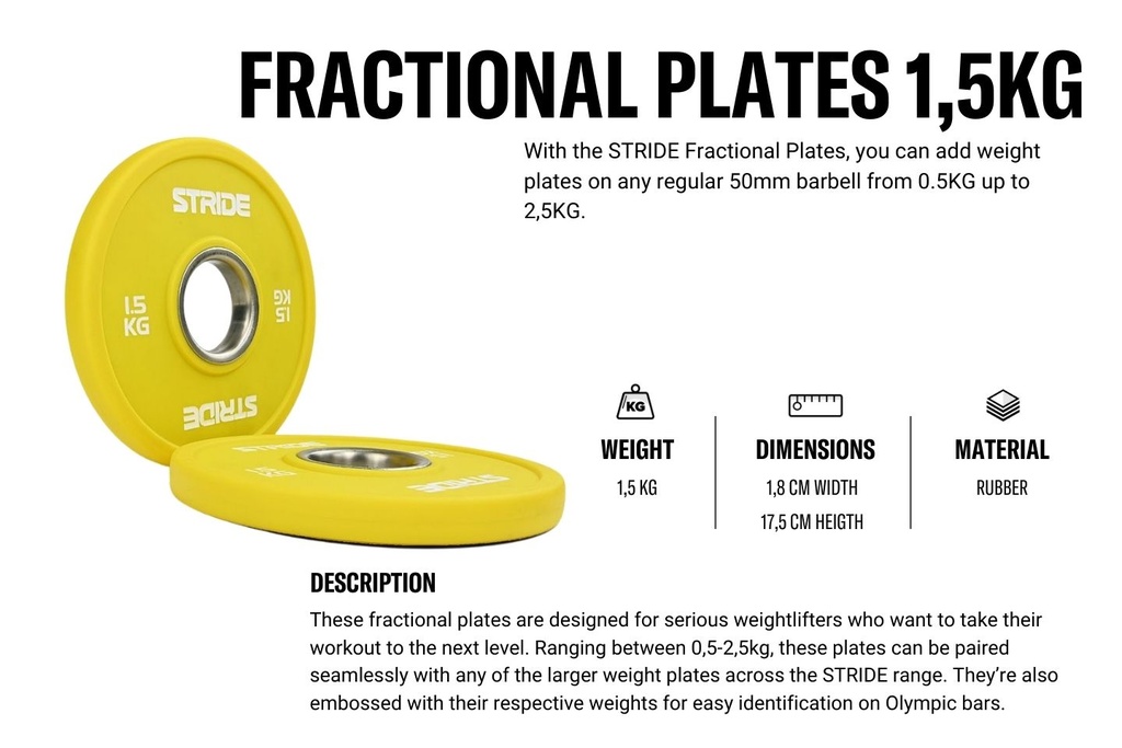 STRIDE Fractional Plate (pair; 1,5kg)