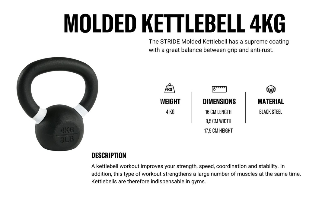 STRIDE Molded Kettlebell (4kg)