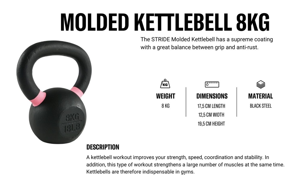 STRIDE Molded Kettlebell (8kg)