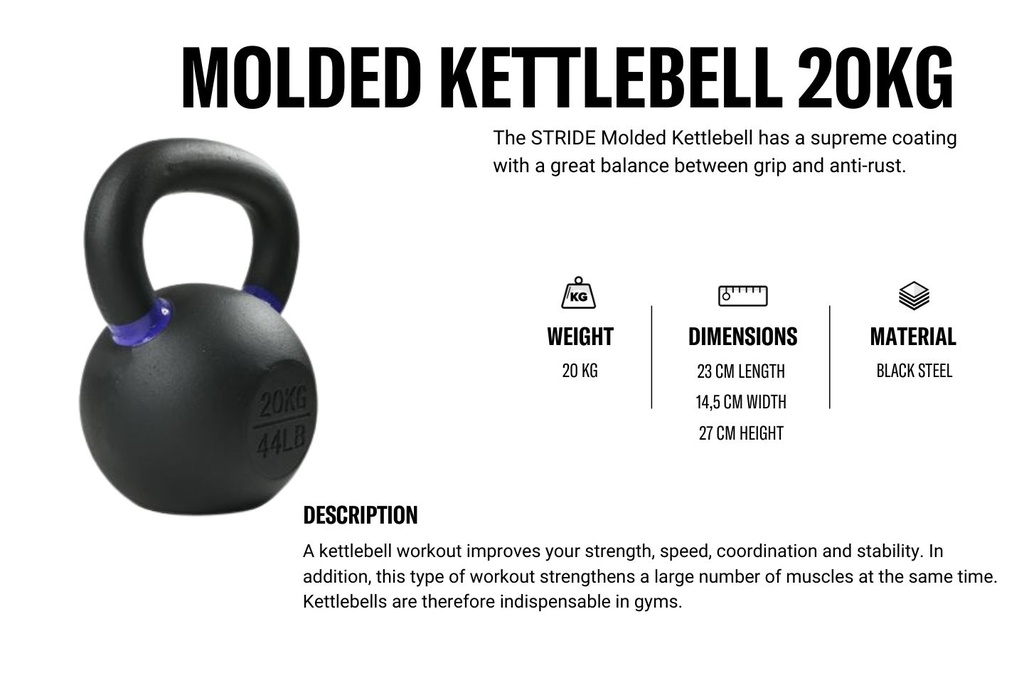 STRIDE Molded Kettlebell (20kg)