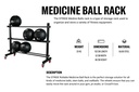 STRIDE Rollable Medicine Ball Rack