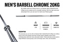 STRIDE Olympic Men's Barbell CHROME (20kg)