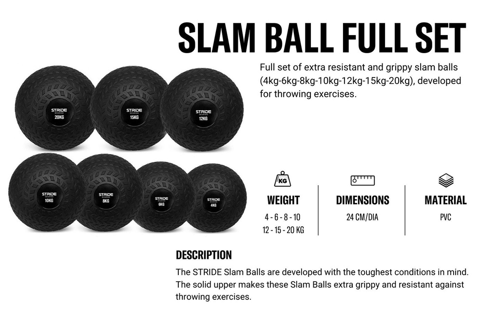 STRIDE Slam Ball SET 1 (7pcs; 4kg - 20kg)