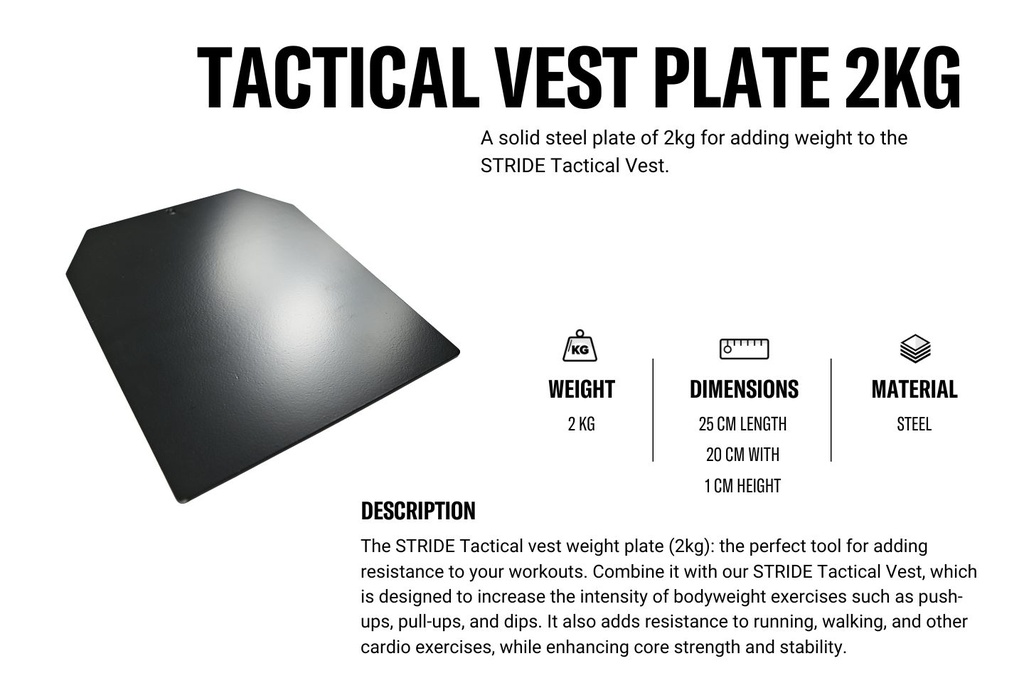 STRIDE Tactical vest weight plate (2kg)