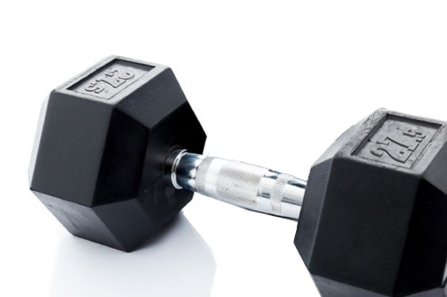 Hex Rubber Dumbbell (pair; 27,5kg) Discontinued Product