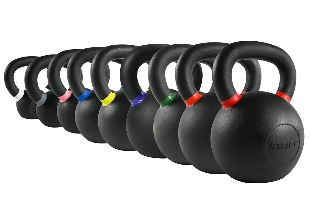 STRIDE Gegoten Kettlebell SET (set van 9 stuks 4kg - 32kg)