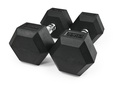 STRIDE Molded Hex Rubber Dumbbell (single; 10kg)