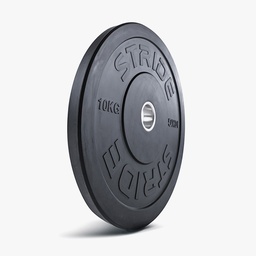 [STR-MOBUMPLATE10-SINGLE] STRIDE Molded Black Rubber Bumper Plate (single; 10kg)