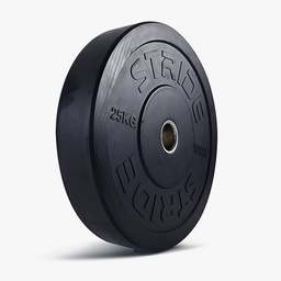 [STR-MOBUMPLATE25-SINGLE] STRIDE Molded Black Rubber Bumper Plate (single; 25kg)