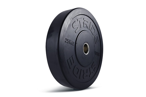 STRIDE Molded Black Rubber Bumper Plate (single; 25kg)