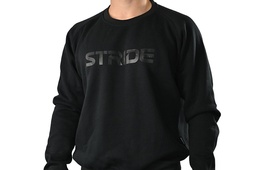 STRIDE Black sweater | Chest print black (MEN)