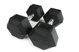 [STR-MOLHEXDB125-SINGLE] STRIDE Molded Hex Rubber Dumbbell (single; 12,5kg)