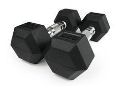 [STR-MOLHEXDB50-SINGLE] STRIDE Molded Hex Rubber Dumbbell (single; 5kg)