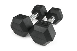 [STR-MOLHEXDB70-SINGLE] STRIDE Molded Hex Rubber Dumbbell (single; 7kg)